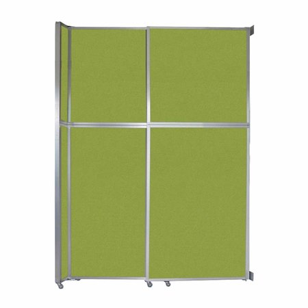 VERSARE Operable Wall Sliding Room Divider 6'10" x 10'3/4" Lime Green Fabric 1072231-1